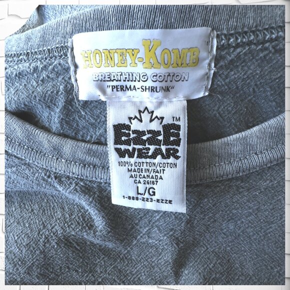 Vintage Ezze Wear “Honey-Komb” Cotton Sweatshirt Gender Neutral Large - Picture 5 of 8